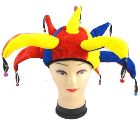 Ox Horn Multi Colors Clown Hat With Small Bell And Nose Role Play Cosplay Masquerade Props ...