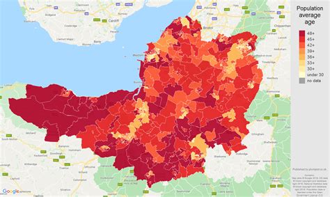 Somerset population stats in maps and graphs.