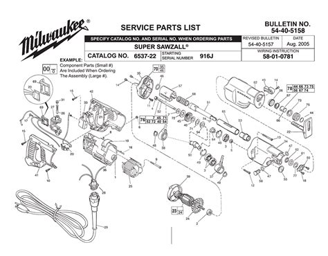 Buy Milwaukee 6537-22-(916J) Replacement Tool Parts | Milwaukee 6537-22-(916J) Diagram