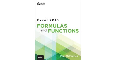 Excel 2016 Formulas and Functions[Book]