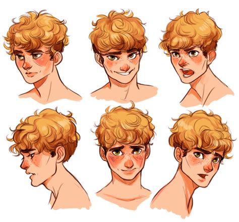 How To Draw Cartoon Curly Hair Male