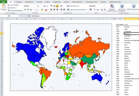 Worldmap Excel