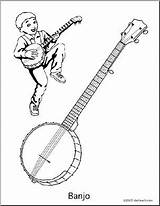 Banjo Clip Art Sketch Coloring Page sketch template
