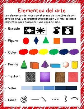 Elementos del arte by First Grade Dual Adventures | TpT