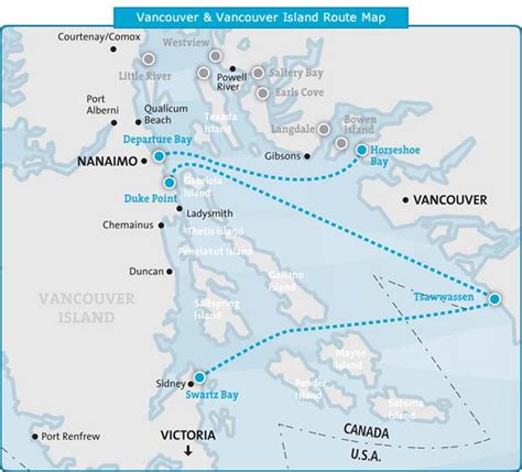 Vancouver To Victoria Ferry Map