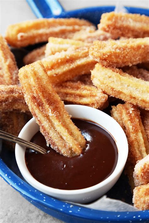 The Classics: Churros with Chocolate Dipping Sauce - The Candid Appetite