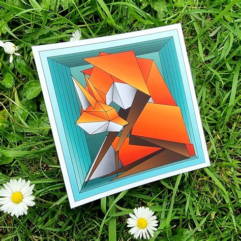 "Fox in a Box" mini print / ANNATOMIX