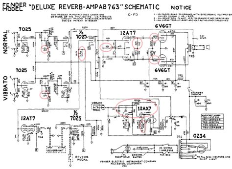 Deluxe Reverb Schematic