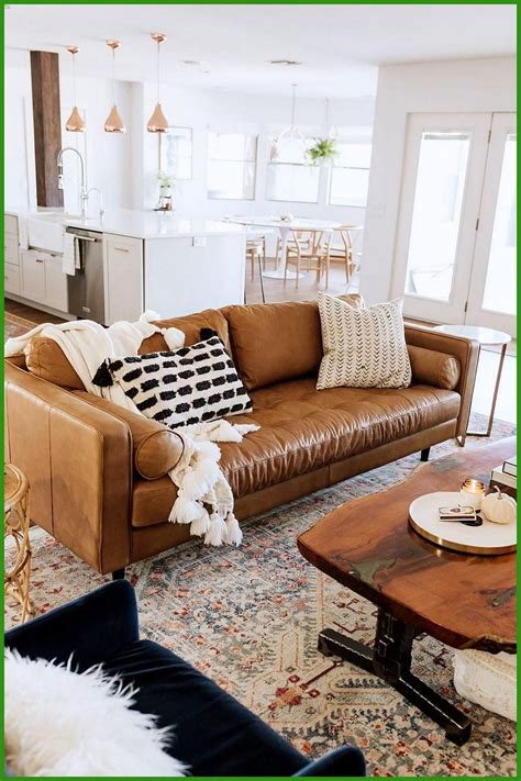Modern Living Room With Brown Leather Sofa 30 Smart Concept Living Room Decor Brown Couch Ideas In M