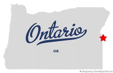 Map of Ontario, OR, Oregon