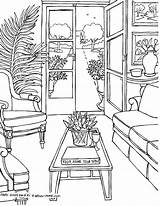 Interior Design Coloring Pages sketch template