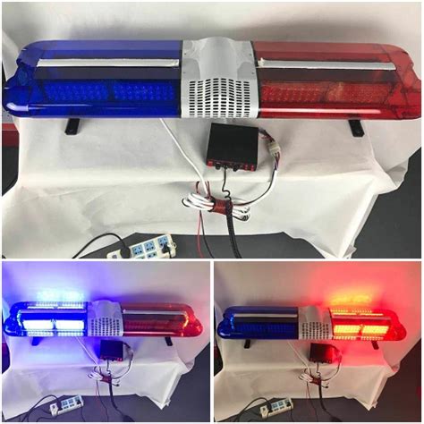 Led Emergency Light Bar Red Blue Amber 47inch 216w With Siren Speaker Police Ambulance Led ...