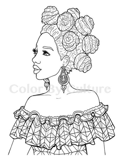 Printable Coloring Book - African Fashions — Color By Culture | Coloring pages, Printable ...