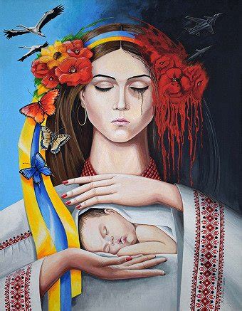 Mother Ukraine Painting by Viktor Babak - Jose Art Gallery