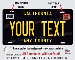 Custom California License Plate | eBay