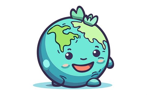 Cute Planet Earth Character Illustration Graphic by Unique_Design_Team ...