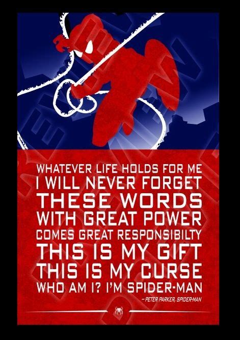 Marvel Super Heroes Quote - Spider-Man | Superhero quotes, Villain ...