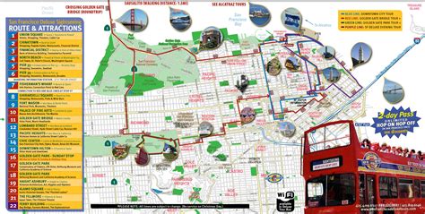 San Francisco attractions map - SFO attractions map (California - USA)