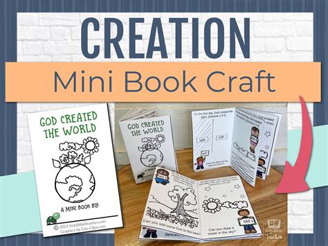 Creation Bible Story Mini Book Craft for Kids Featuring Genesis 1 ...