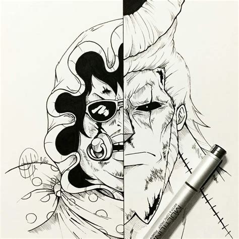 One Piece, Senor Pink, Franky | One piece tattoos, Sketches, One piece images