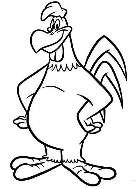 Foghorn Leghorn Angry Coloring Page - Free Printable Coloring Pages for Kids