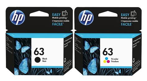 Genuine HP 63 Black and Color Ink Cartridge - 2 Pack-136578