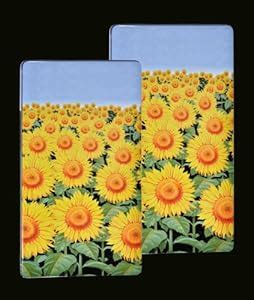 Amazon.com - Set 2 Rectangle Stove Top Burner Covers - Sunflower ...