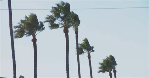 Strong Santa Ana winds whip through Southern California - CBS Los Angeles