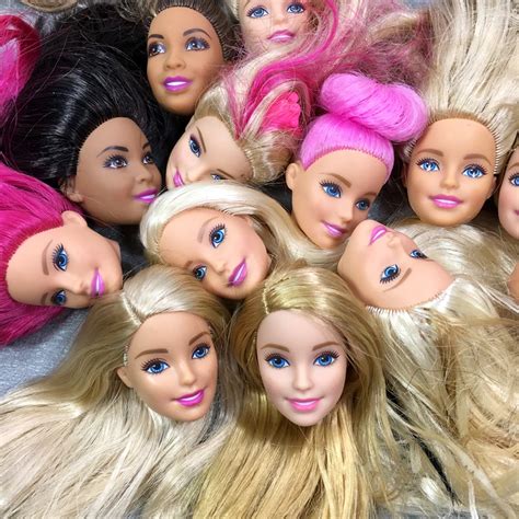 Random 5 pcs Doll Head for Barbie doll Original Doll head for 11 inches doll 3 pcs-in Dolls ...