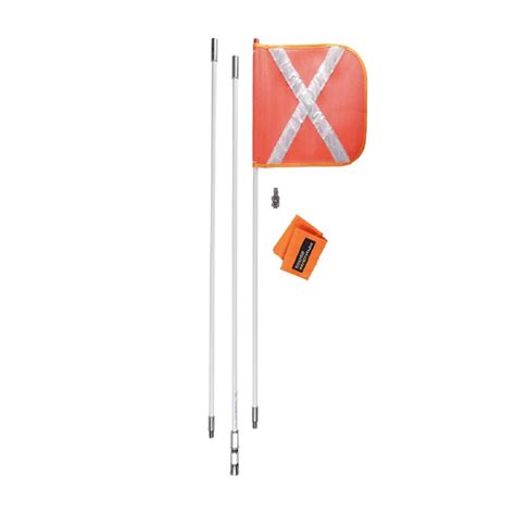 2m Fiberglass Poles Orange Flag With Reflector Cross And Double Stictched Whips 4wd Sand Flag ...