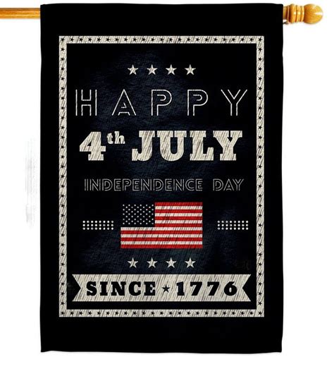 Unifinz Independence Day Flags Happy 4th Of July Since 1776 Black Hous