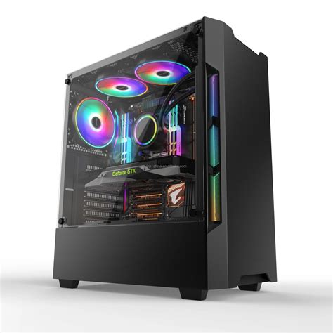 200mm Wide ATX Gaming Case Computer Chassis Tempered Glass Panel Gamer ...