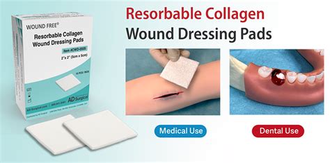 WOUND FREE Collagen Wound Dressing Pads | AD Surgical