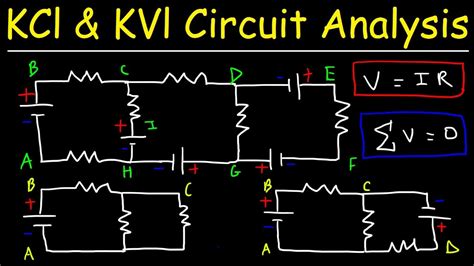 Kirchhoff's Law, Junction & Loop Rule, Ohm's Law - KCl & KVl Circuit Analysis - Physics - YouTube