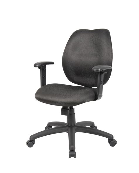 Boss Office & Home Black Any Task Mid-Back Office Chair with Adjustable Arms - Walmart.com ...