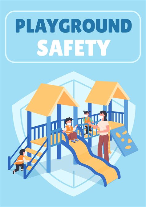 Playground safety poster flat vector template 2656277 Vector Art at ...