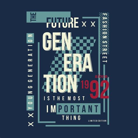 the future generation graphic design, typography vector, illustration ...