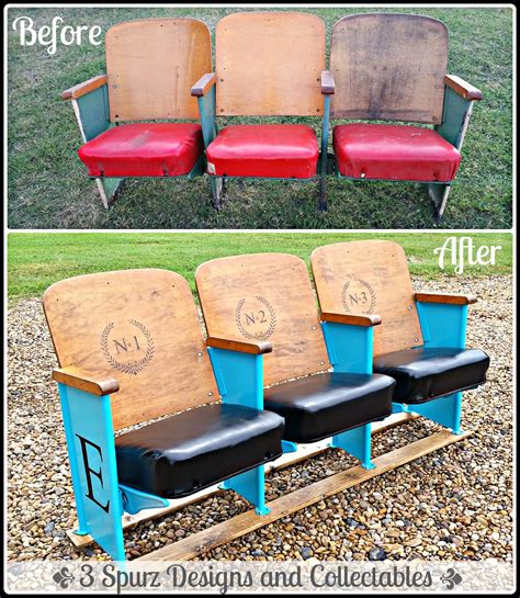 3 Spurz DandC Repurposed /Refurbished Creations!!: Old theater seats from Yoakum texas theater