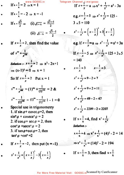 SOLUTION: Algebra important formulas for ssc - Studypool