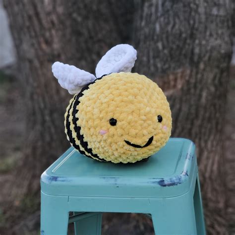 Bumble Bee Plushie Stuffed Animal Happy Bumble Bee Plush Toy | Etsy