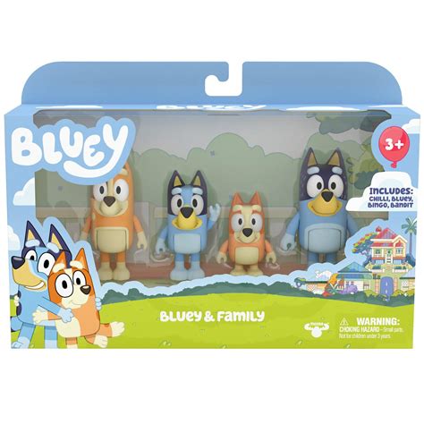 Bluey Family 4-Pack Figure Set for sale online Tide flow fashion ...