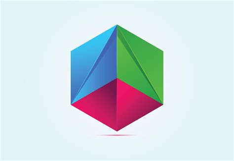 Creative Polygon logo design with Gradient color, Vector illustration ...