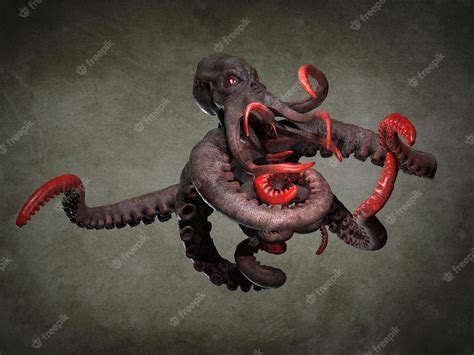 Premium Photo | Predatory ocean octopus. 3d illustrations