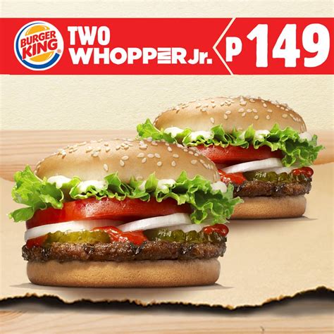 2 Burger King Whopper Jr. for Php149! | Manila On Sale