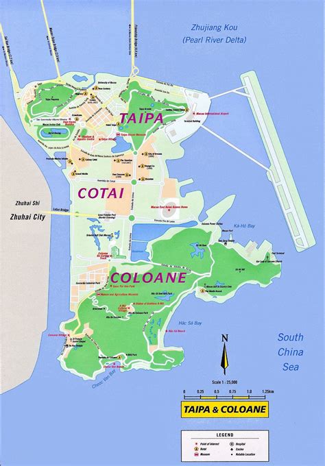 Taipa and Coloane Tourist Map - Taipa Macau • mappery | Tourist map ...