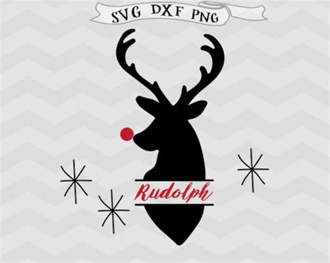 Rudolph SVG Deer Monogram Svg Reindeer Svg Deer Svg Cutting | Etsy