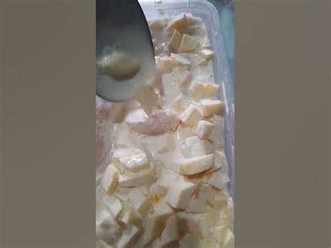 mixing sliced apple ponkan cream milk and ice #yummy #summer time # ...