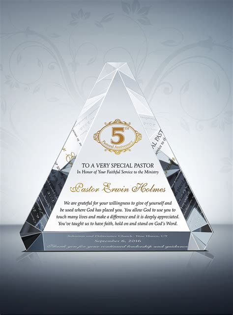 5th Anniversary Gift for Pastor | Gifts for pastors, Pastors ...