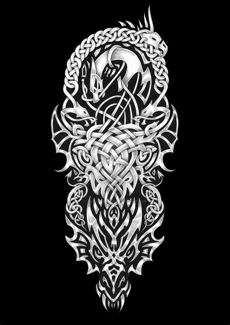 Celtic Dragon Tattoo by fallingSarah on DeviantArt | Рисунки татуировки ...