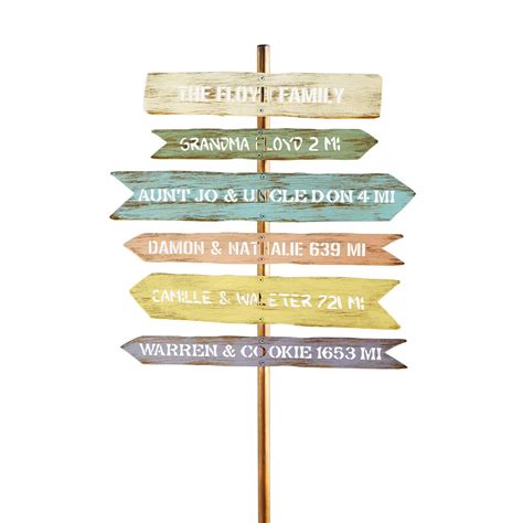 Personalized Family Member Signpost | Garden Art | UncommonGoods